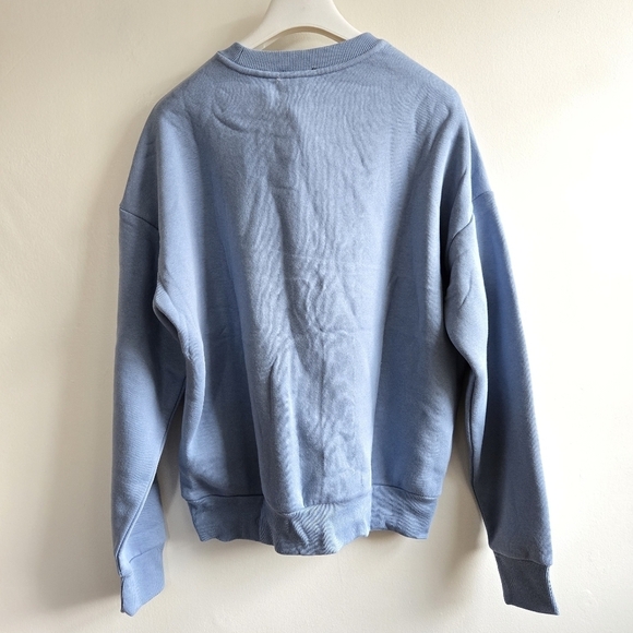 New IVL Collective French Terry Crewneck Fleece Dusty Blue Sweatshirt NWT Small - Picture 8 of 8